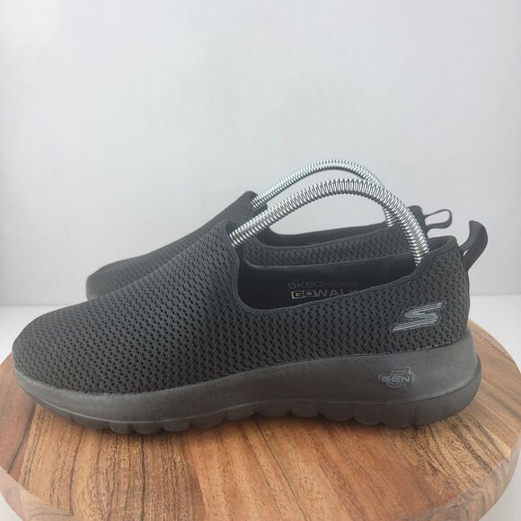 SKECHERS Womens 8 Black Go Walk Joy Aurora Mesh Slip On Shoes 15600 - Picture 1 of 7
